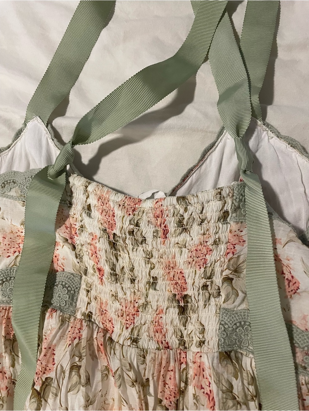 In Loom Floral Ruffle Mini Dress - Picture 3 of 7
